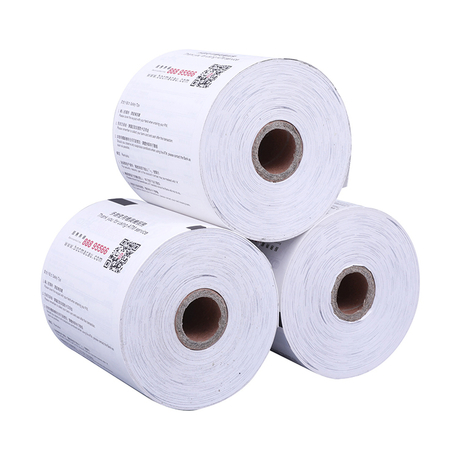 Printed 60mm White Thermal Biometric Heavyweight Atm Paper Roll