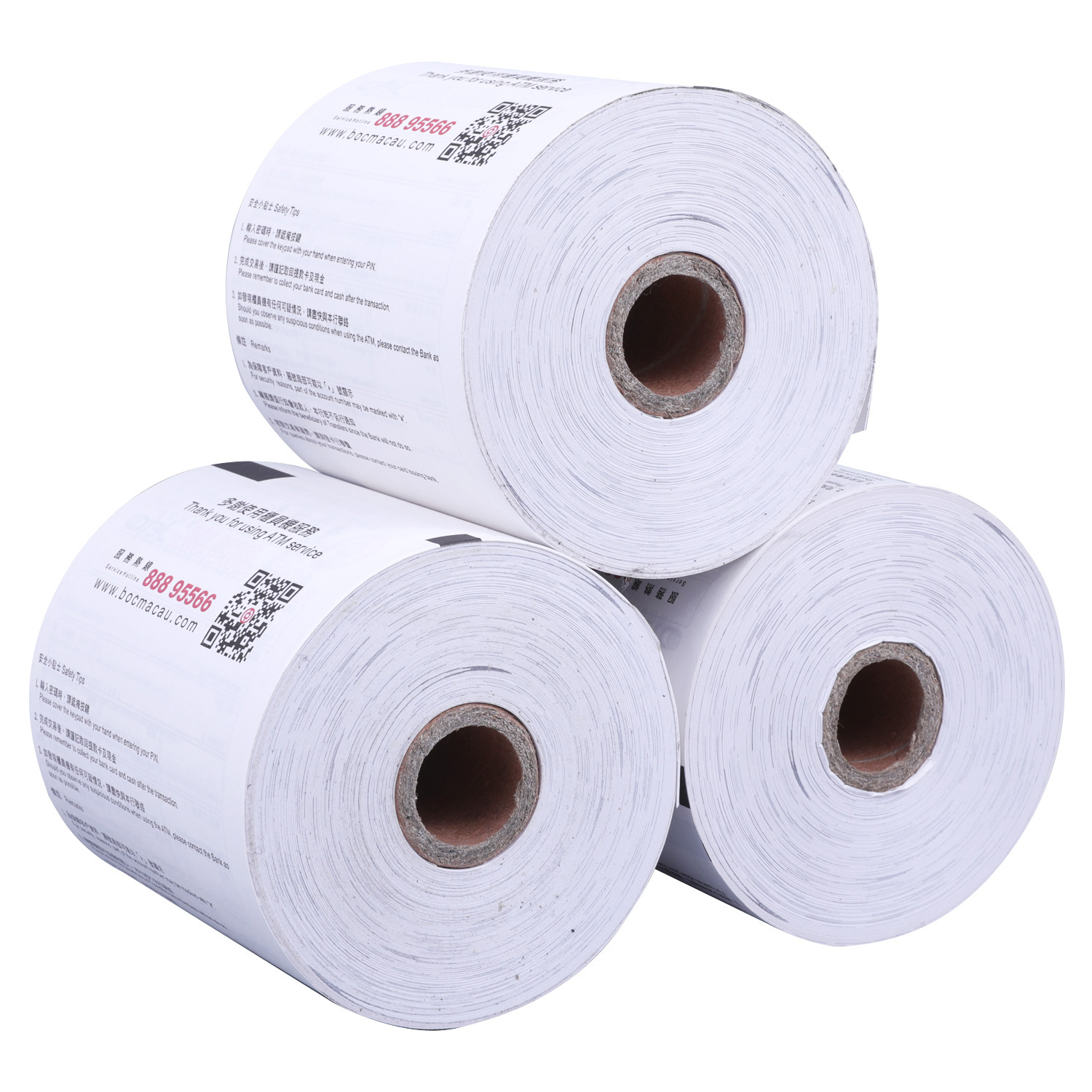 Various specifications 3 1/8'' ATM receipt paper ATM Thermal Paper