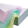 Continuous white yellow blue pink computer form printing NCR paper carbonless form paper