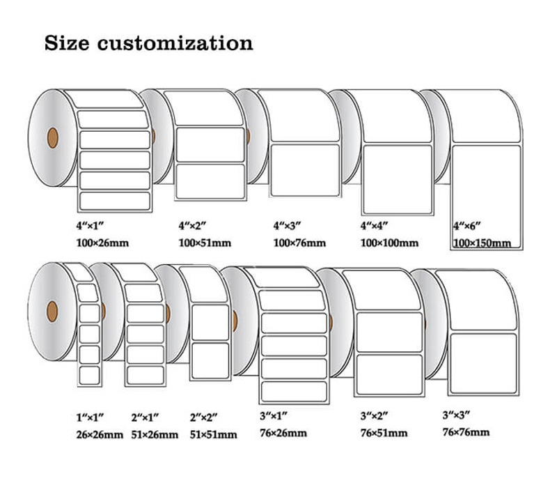 Free Sample Supermarket Preprinted Price Tag Self adhesive Barcode Paper Roll Label Stickers