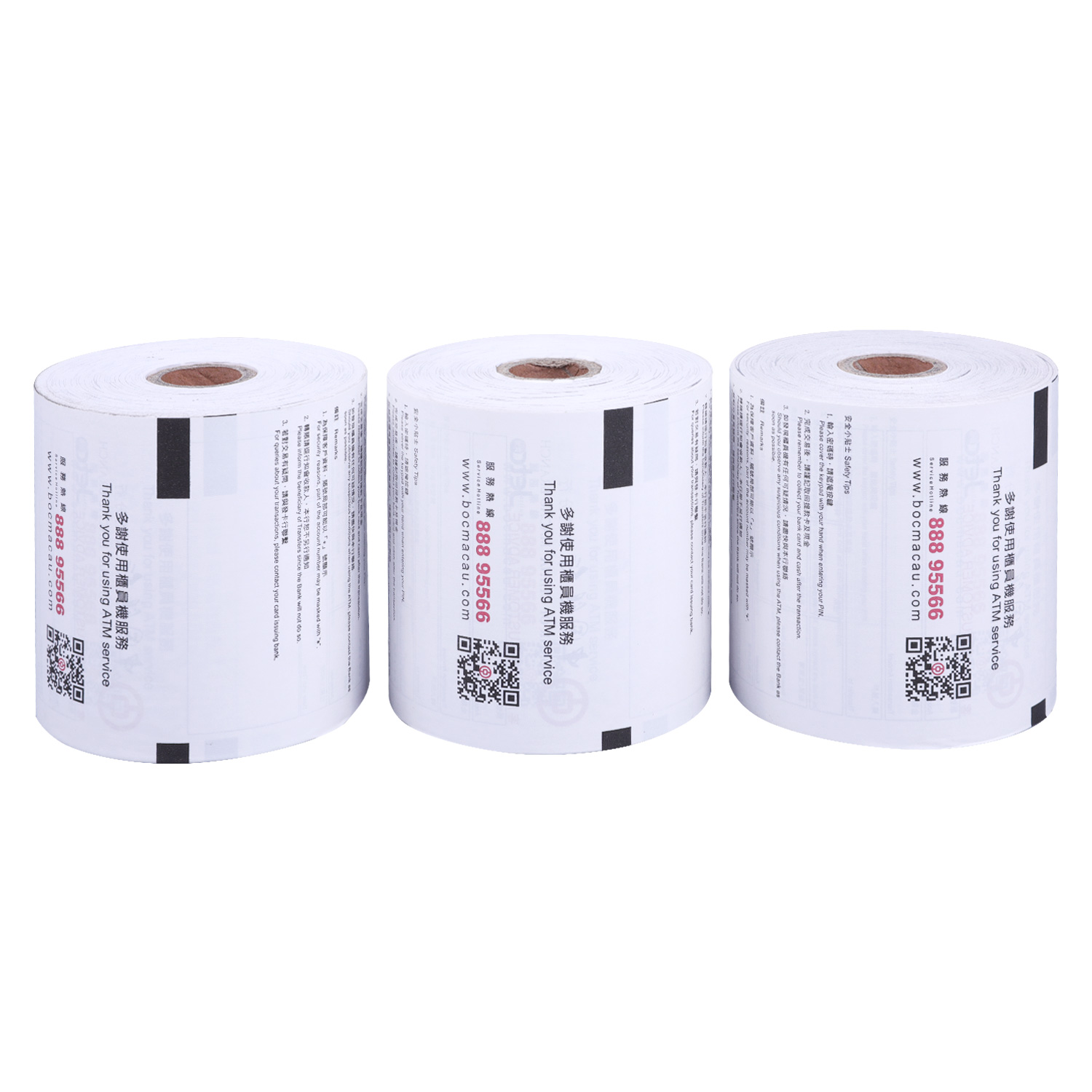 Various specifications 3 1/8'' ATM receipt paper ATM Thermal Paper